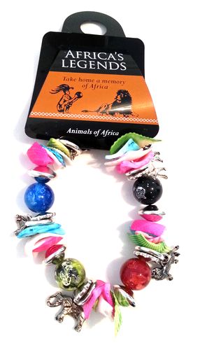 Shell Bracelet - Mixed Colours - Click Image to Close